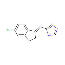 Clc1ccc2c(c1)CC/C2=C\c1cnc[nH]1 ZINC000013611834