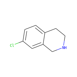 Clc1ccc2c(c1)CNCC2 ZINC000016082963