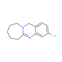 Clc1ccc2c(c1)N=C1CCCCCN1C2 ZINC000027842707