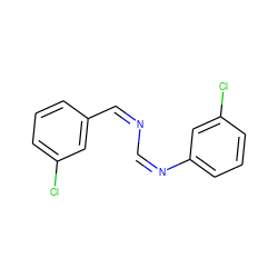 Clc1cccc(/C=N\C=N/c2cccc(Cl)c2)c1 ZINC000018044527