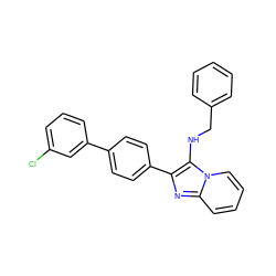 Clc1cccc(-c2ccc(-c3nc4ccccn4c3NCc3ccccc3)cc2)c1 ZINC000061959598