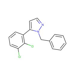 Clc1cccc(-c2ccnn2Cc2ccccc2)c1Cl ZINC000028897845