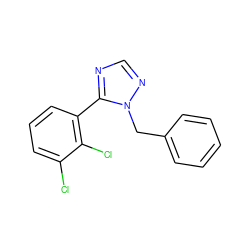 Clc1cccc(-c2ncnn2Cc2ccccc2)c1Cl ZINC000028897808