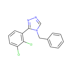 Clc1cccc(-c2nncn2Cc2ccccc2)c1Cl ZINC000028897762