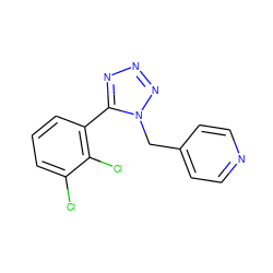 Clc1cccc(-c2nnnn2Cc2ccncc2)c1Cl ZINC000035825128