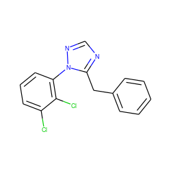 Clc1cccc(-n2ncnc2Cc2ccccc2)c1Cl ZINC000028897827