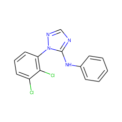 Clc1cccc(-n2ncnc2Nc2ccccc2)c1Cl ZINC000029126494