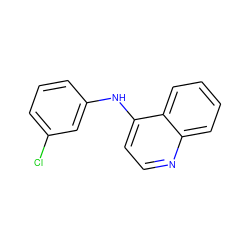 Clc1cccc(Nc2ccnc3ccccc23)c1 ZINC000041055541