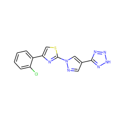 Clc1ccccc1-c1csc(-n2cc(-c3nn[nH]n3)cn2)n1 ZINC000473137642