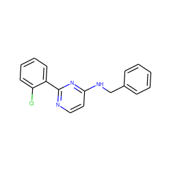 Clc1ccccc1-c1nccc(NCc2ccccc2)n1 ZINC000004265458