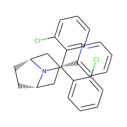 Clc1ccccc1C(c1ccccc1Cl)N1[C@H]2CC[C@@H]1C[C@H](c1ccccn1)C2 ZINC000100467500