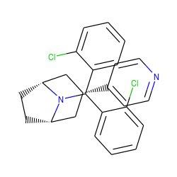 Clc1ccccc1C(c1ccccc1Cl)N1[C@H]2CC[C@@H]1C[C@H](c1ccncc1)C2 ZINC000103225843