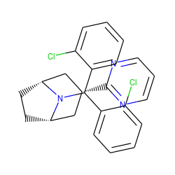 Clc1ccccc1C(c1ccccc1Cl)N1[C@H]2CC[C@@H]1C[C@H](c1ncccn1)C2 ZINC000103227276