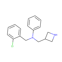 Clc1ccccc1CN(CC1CNC1)c1ccccc1 ZINC000299823311