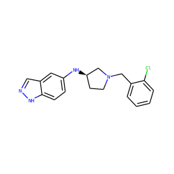 Clc1ccccc1CN1CC[C@@H](Nc2ccc3[nH]ncc3c2)C1 ZINC000028642015