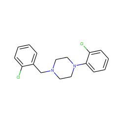 Clc1ccccc1CN1CCN(c2ccccc2Cl)CC1 ZINC000055543463