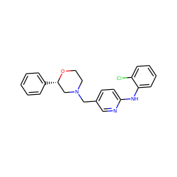 Clc1ccccc1Nc1ccc(CN2CCO[C@@H](c3ccccc3)C2)cn1 ZINC000040953526