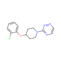 Clc1ccccc1OC1CCN(c2nccnn2)CC1 ZINC000165456510