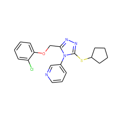 Clc1ccccc1OCc1nnc(SC2CCCC2)n1-c1cccnc1 ZINC000095594584