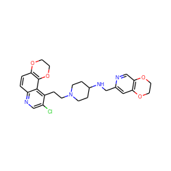 Clc1cnc2ccc3c(c2c1CCN1CCC(NCc2cc4c(cn2)OCCO4)CC1)OCCO3 ZINC000052565634