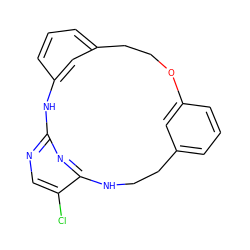 Clc1cnc2nc1NCCc1cccc(c1)OCCc1cccc(c1)N2 ZINC000142437438