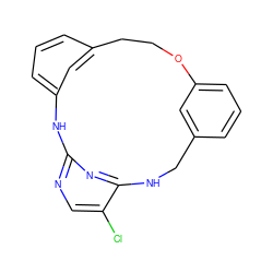 Clc1cnc2nc1NCc1cccc(c1)OCCc1cccc(c1)N2 ZINC000142436201