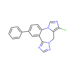 Clc1ncn2c1Cn1ncnc1-c1cc(-c3ccccc3)ccc1-2 ZINC000049020974