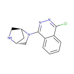 Clc1nnc(N2C[C@H]3C[C@H]2CN3)c2ccccc12 ZINC000136070463