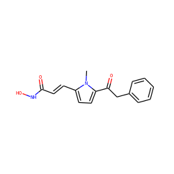 Cn1c(/C=C/C(=O)NO)ccc1C(=O)Cc1ccccc1 ZINC000044091342