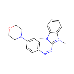 Cn1c(/N=N\c2ccc(N3CCOCC3)cc2)[n+](C)c2ccccc21 ZINC000018121012