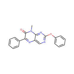 Cn1c(=O)c(-c2ccccc2)nc2cnc(Oc3ccccc3)nc21 ZINC000004238313