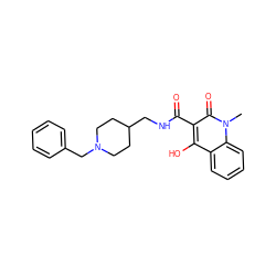 Cn1c(=O)c(C(=O)NCC2CCN(Cc3ccccc3)CC2)c(O)c2ccccc21 ZINC000169312685