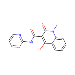 Cn1c(=O)c(C(=O)Nc2ncccn2)c(O)c2ccccc21 ZINC000100534612