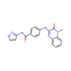 Cn1c(=O)c(Nc2ccc(C(=O)Nc3cc[nH]n3)cc2)nc2ccccc21 ZINC000028525893