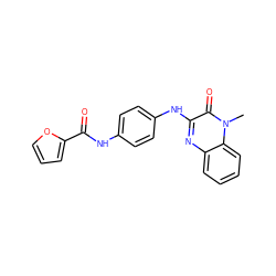 Cn1c(=O)c(Nc2ccc(NC(=O)c3ccco3)cc2)nc2ccccc21 ZINC000028522996