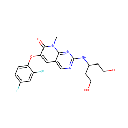 Cn1c(=O)c(Oc2ccc(F)cc2F)cc2cnc(NC(CCO)CCO)nc21 ZINC000030691792