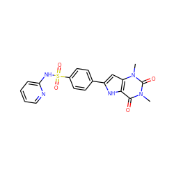 Cn1c(=O)c2[nH]c(-c3ccc(S(=O)(=O)Nc4ccccn4)cc3)cc2n(C)c1=O ZINC000003818287