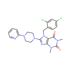 Cn1c(=O)c2c(nc(N3CCN(c4ccccn4)CC3)n2Cc2ccc(Cl)cc2Cl)n(C)c1=O ZINC000008667119