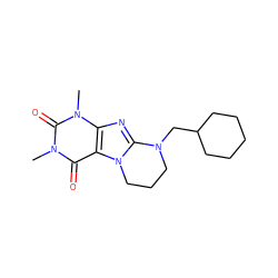 Cn1c(=O)c2c(nc3n2CCCN3CC2CCCCC2)n(C)c1=O ZINC000095576604