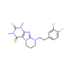 Cn1c(=O)c2c(nc3n2CCCN3CCc2ccc(Cl)c(Cl)c2)n(C)c1=O ZINC000103249956