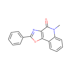 Cn1c(=O)c2nc(-c3ccccc3)oc2c2ccccc21 ZINC000000424512