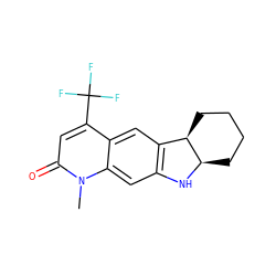 Cn1c(=O)cc(C(F)(F)F)c2cc3c(cc21)N[C@@H]1CCCC[C@H]31 ZINC000049925460