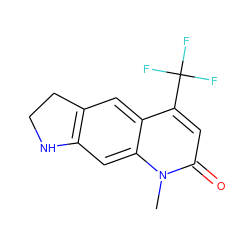 Cn1c(=O)cc(C(F)(F)F)c2cc3c(cc21)NCC3 ZINC000049925420