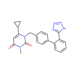 Cn1c(=O)cc(C2CC2)n(Cc2ccc(-c3ccccc3-c3nnn[nH]3)cc2)c1=O ZINC000026169899