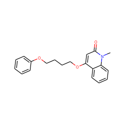 Cn1c(=O)cc(OCCCCOc2ccccc2)c2ccccc21 ZINC000043023971