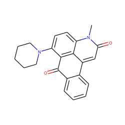 Cn1c(=O)cc2c3c(c(N4CCCCC4)ccc31)C(=O)c1ccccc1-2 ZINC000002348208