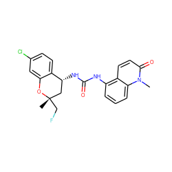 Cn1c(=O)ccc2c(NC(=O)N[C@@H]3C[C@](C)(CF)Oc4cc(Cl)ccc43)cccc21 ZINC000144889136