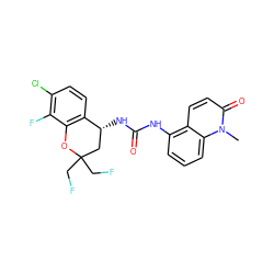 Cn1c(=O)ccc2c(NC(=O)N[C@@H]3CC(CF)(CF)Oc4c3ccc(Cl)c4F)cccc21 ZINC000143590859