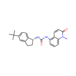 Cn1c(=O)ccc2c(NC(=O)N[C@@H]3CCc4cc(C(C)(C)C)ccc43)cccc21 ZINC000143453800