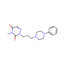 Cn1c(=O)cnn(CCCN2CCN(c3ccccc3)CC2)c1=O ZINC000299823085